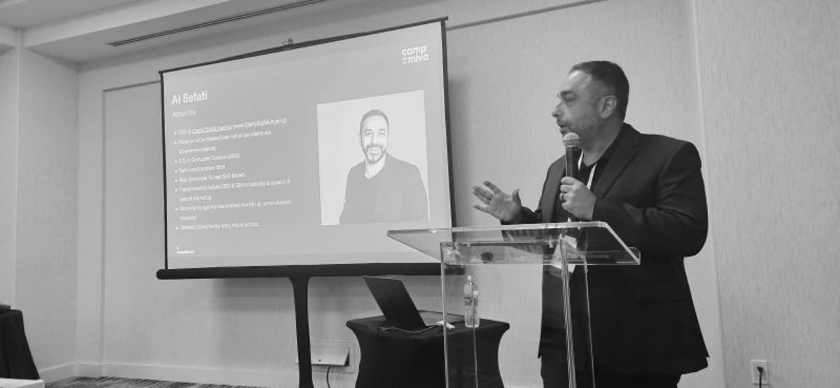Al Sefati speaking at Camp MIVA 2025 in La Jolla, CA