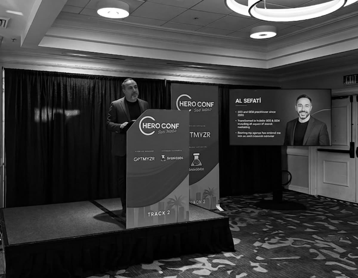 Al Sefati speaking at HeroConf 2025 in United States